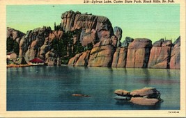 Sylvan Lake Custer State Park Black Hills South Dakota UNP  Linen Postcard Q16 - £3.91 GBP