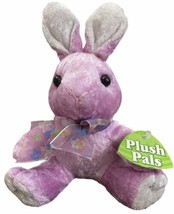 Kids of America Plush Pals Pink Easter Bunny 2002 Mini Size 6 Inch Velour Vtg - $14.80