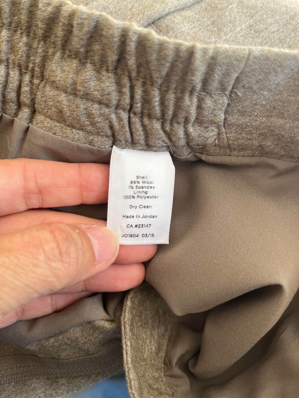 Talbots Sz 8 Luxe Italian Wool Flannel Lined Pants Mid Rise Elastic Waist Item image 14
