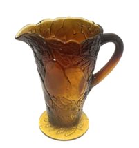 Tiara Glass Dark Amber Sweet Pear Burnt Honey Pitcher Indiana Glass 40 Ounce - £25.22 GBP