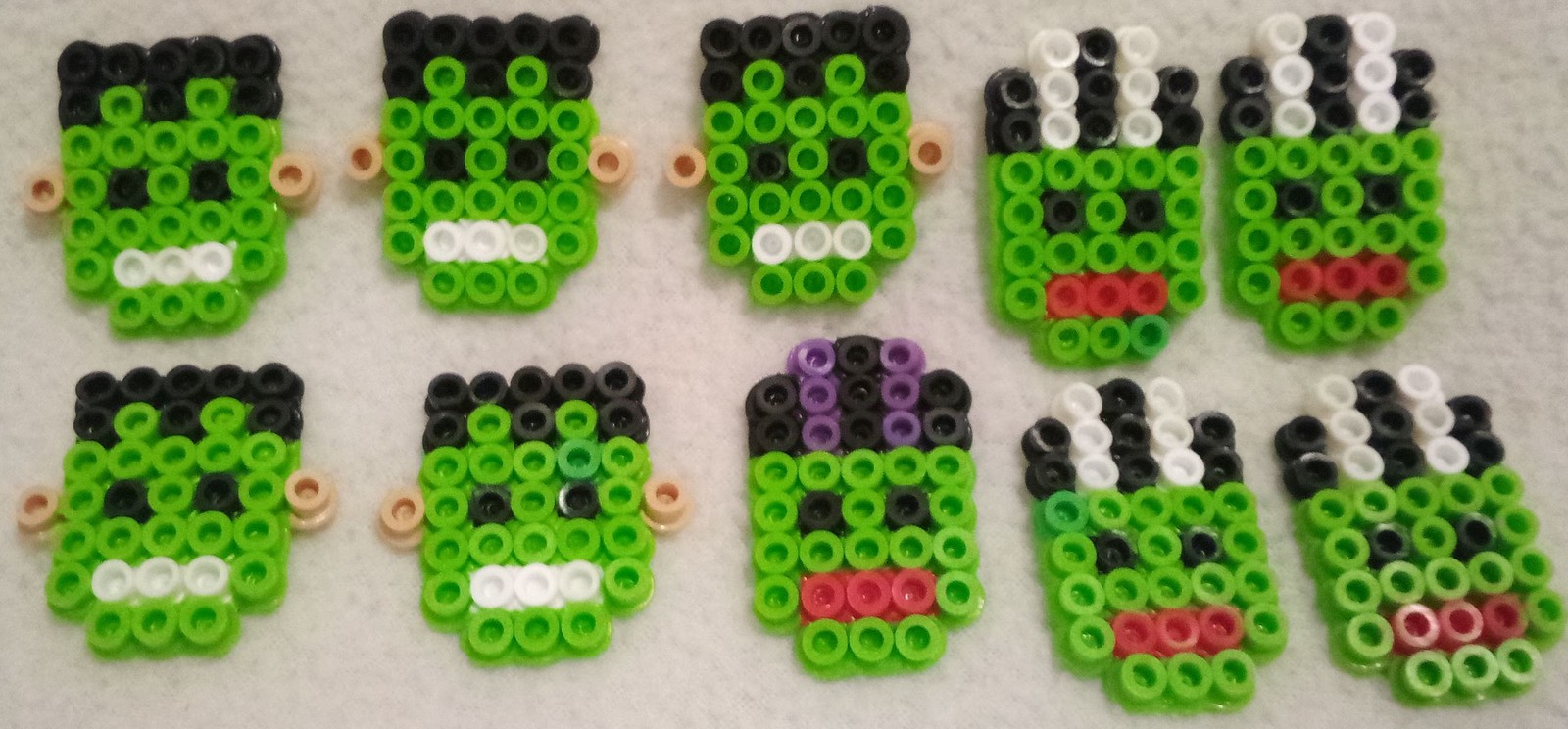 Primary image for Ms. and Mr. Frankinstin Perler Beads