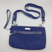 Baggallini Blue RFID Wristlet Wrist Bag Coin Purse Crossbody - $343.63 MXN