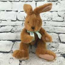 Vintage 1988 Chrisha Playful Plush Easter Bunny Rabbit Brown Classic Sit... - £15.57 GBP