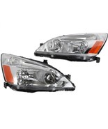 For 2003-2007 Honda Accord Pair LH RH Headlight Assemblies w Silver Hous... - $94.47