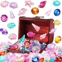 Diving Gem Pool Toy 24 Pieces Big Colorful Diamonds Gem Set Treasure Chest Toy F - £17.37 GBP