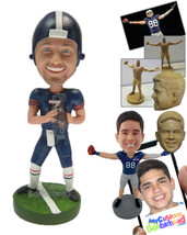 Personalized Bobblehead Cool Dude Football Player Catches The Ball With Both Han - £72.72 GBP