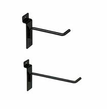 Only Hangers Bag of 12 (Six 4-Inch and Six 6-Inch) Metal Slatwall Hooks, Black - £13.42 GBP