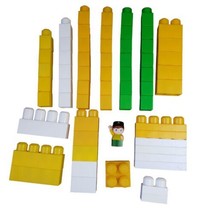 Lot Of  62 First Builders Mega Bloks Building Blocks All Sizes Colors Jo... - £11.59 GBP