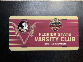 License Plate Vintage Florida State FSU Football VARSITY CLUB 2014-2015 ... - $24.73