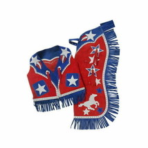 Tough-1 Western Chaps Kids Vest Set Medium Star Adjustable 63-2762 - $64.34