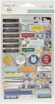 Project Life Chipboard Stickers -Sharp Edition - $8.90