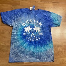 Destin Florida coastal collection nwt blue tye dye shirt size youth large - £3.96 GBP