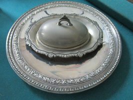 Reed and Compatible with Barton SILVERPLATE Tray and Covered Compatible with But - £34.60 GBP