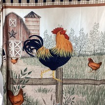 Penny Lane On The Farm by Linda Spivey Shower Curtain Roosters Hens Barn Fence - $26.16
