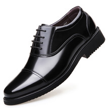 Man Split Leather Shoes Rubber Sole EXTRA Size 48 Man Business Office Male Dress - £45.09 GBP