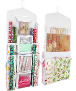 SumDirect White 16x40 Inch Double Sided Hanging Gift Wrap Organizer, Wra... - £27.67 GBP+