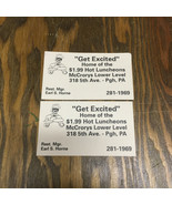 Vintage Pittsburgh McCrory&#39;s store restaurant drink discount cards coupons - $24.70