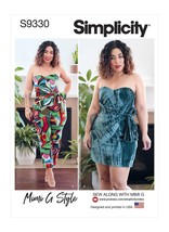 Simplicity Sewing Pattern 9330 11365 MIMI G Dress Jumpsuit Strapless Size 16-24 - £8.61 GBP