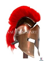 NAUTICALMART Medieval King Leonidas Spartan Helmet 300 Movie Helmet W/Red Plume  - £143.08 GBP