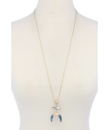 Double Horn Natural Stone Pendant Necklace - €11,11 EUR