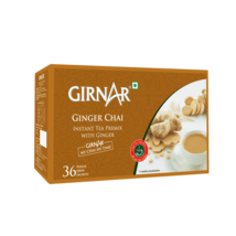 Girnar Ginger Chai Instant Tea Premix With Ginger, (Low Sugar, 10 Sachets) - £11.46 GBP