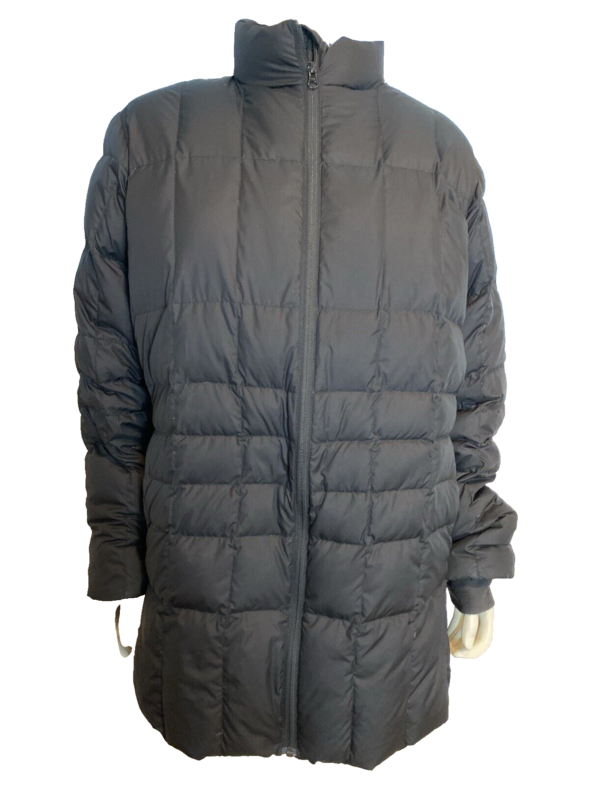 Lands&#39; End Black Puffer Coat Size 1X - $66.49