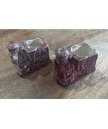 2 Vintage 1950s Mid-Century Modern Boho Chic Ceramic Train Toothpick Holder - $24.69 CAD