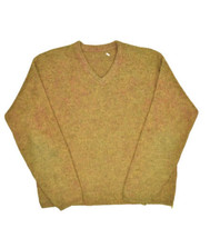 Vintage Mohair Wool Sweater Mens L V Neck Fuzzy Grunge Kurt Cobain Barclay - $192.47