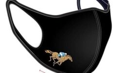 Adult Mask with Aluminum threads and Horse Racing Logo - $8.00