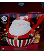 Gibson Santa&#39;s Delight Cookie Jar with Lid - BRAND NEW BOX - SUPER CUTE JAR - £31.13 GBP