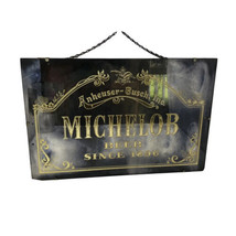 Vintage Michelob Beer Mirror Sign 24x16 Smoked w/ Gold Letters Bar Man Cave - £62.53 GBP