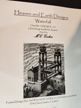 Heaven And Earth Designs Waterfall M.C. Escher Cross Stitch Chart HAEMCE125 - £11.19 GBP