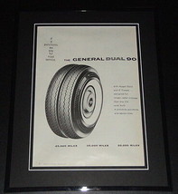 1959 General Dual 90 Tires 11x14 Framed ORIGINAL Vintage Advertisement - £38.83 GBP