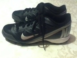 Nike cleats Landshark football Size 14 black gray sports athletic shoes mens - £16.83 GBP