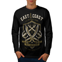 Wellcoda East Coast United Mens Long Sleeve T-shirt, Liberation Graphic Design - £18.05 GBP