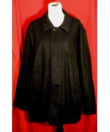 Nautica Men XL Heather Black Car Coat Jacket Wool Blend Hidden Zip Casua... - €24,15 EUR