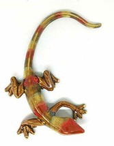 Golden Pond Collection 8 Inch Colored Gecko Ceramic Wall Plaque - £43.39 GBP