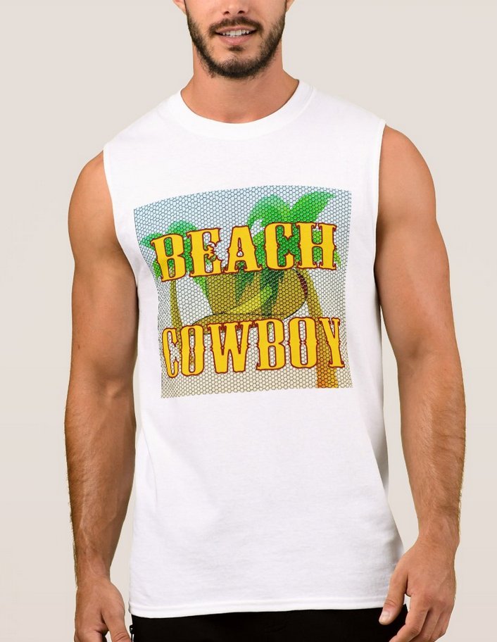 Beach Cowboy Ultra Cotton Muscle Tee Shirt - White - Men's