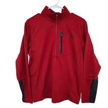 The North Face Mens M 1/4 Zip Softshell Fleece Lined Pullover Jacket Red... - $16.99