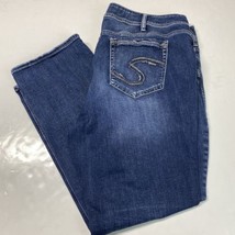 Silver Elyse Slim Boot Sz 22 Relaxed Curvy Denim Bootcut Blue Jeans Plus Size - £31.96 GBP