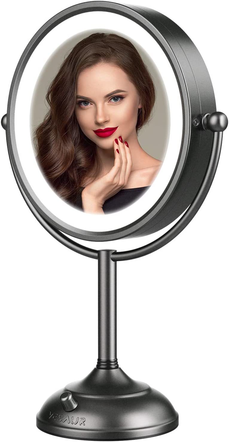 Professional 8.5" Lighted Makeup Mirror, 1X/10X Magnifying Vanity Mirror With 48 - $90.92