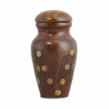 Small/Keepsake 5 Cubic Inches Wylin Wood Funeral Cremation Urn for Ashes - £55.29 GBP