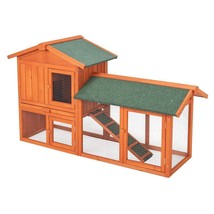  61&quot; Wooden Chicken Coop Hen House Rabbit Wood Hutch Poultry Cage Habitat - £198.75 GBP