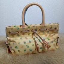 DOONEY &amp; BOURKE Logo Handbag Vintage Rainbow Leather Trim Tassels Medium - £50.34 GBP