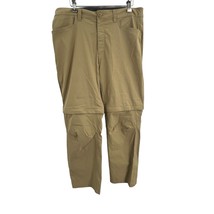 Eddie Bauer Mens Convertible Zip Off Tech Pant Khaki Nylon 36x30 - $37.64