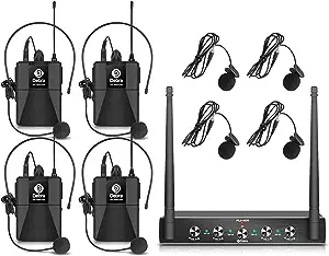 Debra Audio Pro Uhf 4 Channel Wireless Microphone System With Cordless H... - $239.99