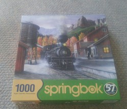 1000 Piece Springbok Steam Locomotive Train Puzzle Mountain Express - £15.97 GBP