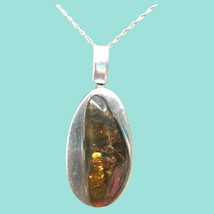 Large Baltic Amber Sterling Silver   Cognac and Yellow Amber  39 Grams 18” - £154.99 GBP