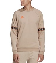 Adidas Sweatshirt Mens Size Medium Tan Orange Long Sleeve Crew Neck Pull... - £27.96 GBP