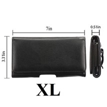 For Nokia C300 Black Horizontal Leather Pouch Case Belt Clip Holster Pouch - £13.66 GBP